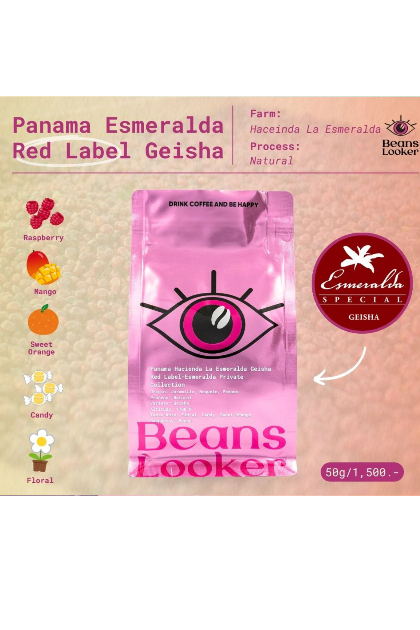 Panama Hacienda La Esmeralda Red Label Geisha (Natural)