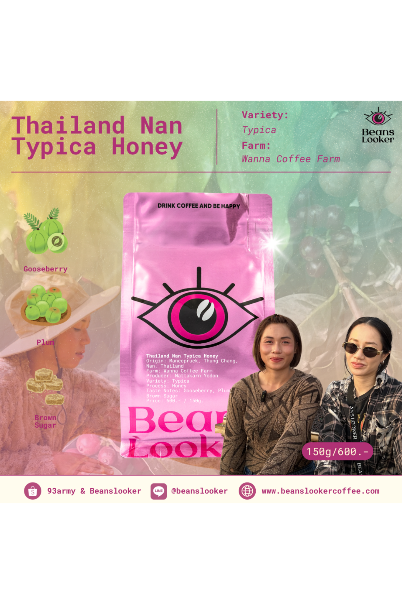 Thailand Nan Typica Honey – Wanna Coffee Farm