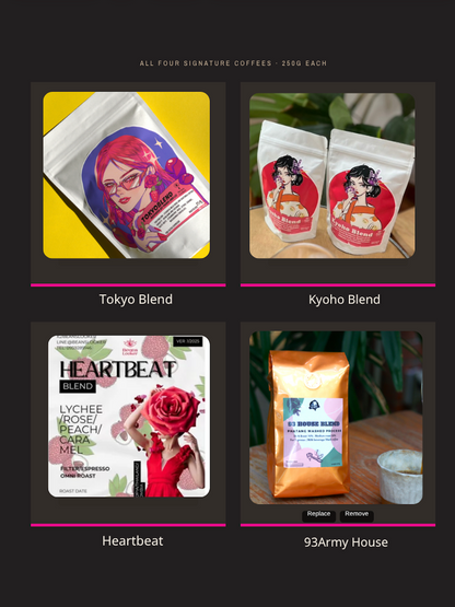 First Trial Tasting Set (ชุดทดลองชิม ครบทั้ง 4 ตัว · 250g ต่อถุง)